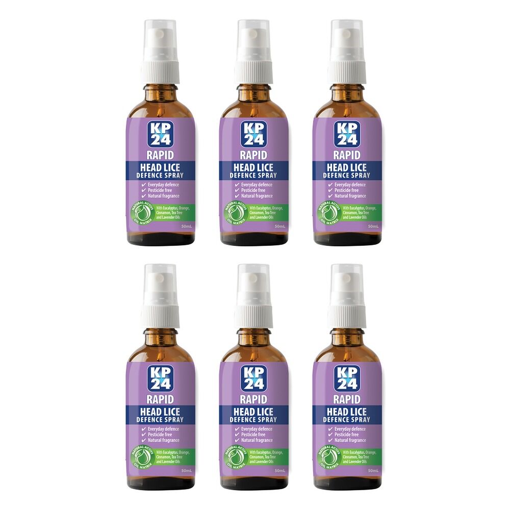 KP24 Rapid Head Lice Defence Spray 50mL Pack of 6