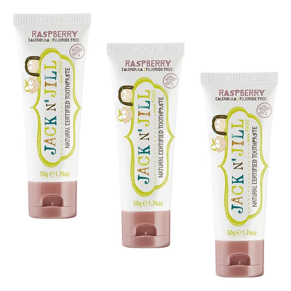 Obsolete Jack N' Jill Children's Natural Toothpaste Raspberry 50g Pack of 3