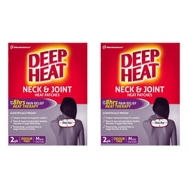 Deep Heat Neck & Joint Heat Patches 2 Pack Bundle of 2
