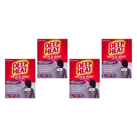 Deep Heat Neck & Joint Heat Patches 2 Pack Bundle of 4