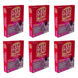 Deep Heat Period Pain Heat Patches 3 Pack Bundle of 6
