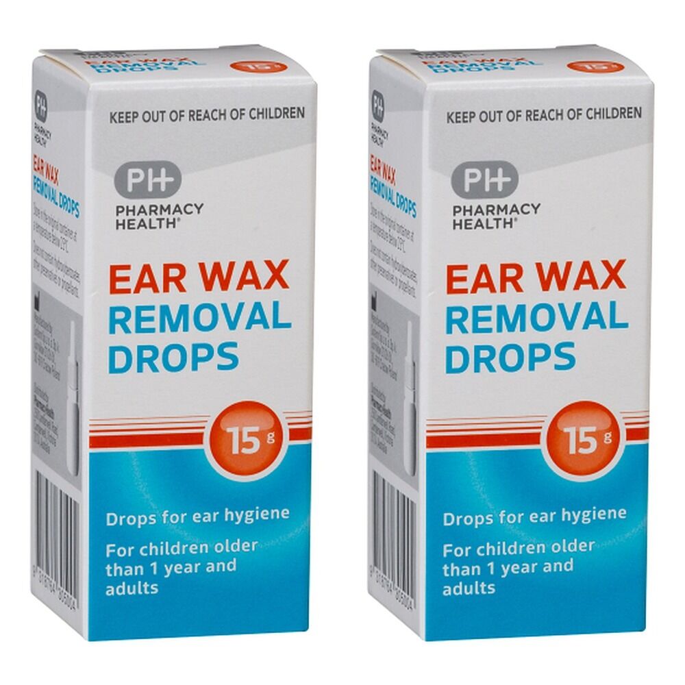 Pharmacy Health Ear Wax Removal Drops Docusate Sodium 15g Pack of 2