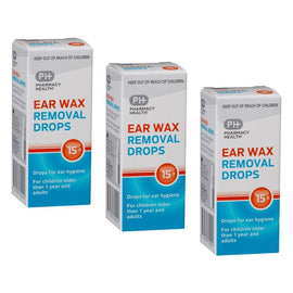Pharmacy Health Ear Wax Removal Drops Docusate Sodium 15g Pack of 3