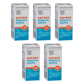 Pharmacy Health Ear Wax Removal Drops Docusate Sodium 15g Pack of 5
