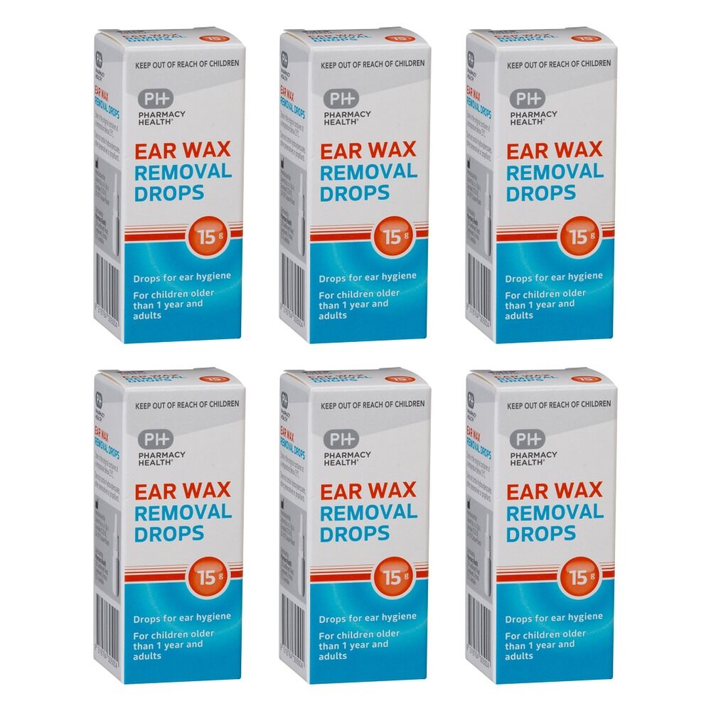 Pharmacy Health Ear Wax Removal Drops Docusate Sodium 15g Pack of 6