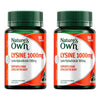 Nature's Own Lysine 1000mg 50 Tablets Pack of 2