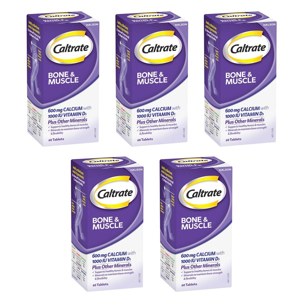 Caltrate Bone & Muscle 60 Tablets Pack of 5