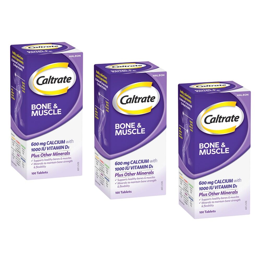 Caltrate Bone & Muscle 100 Tablets Pack of 3