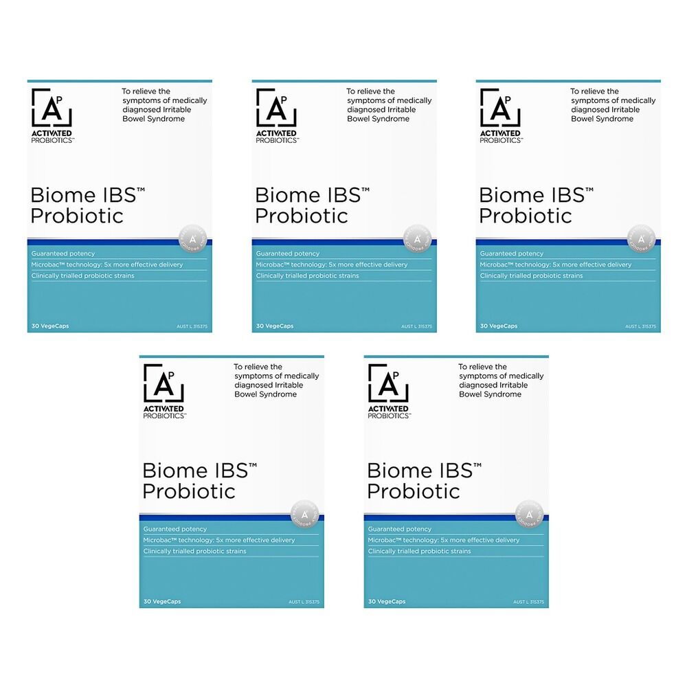 Activated Probiotics Biome IBS Probiotic 30 Capsules Pack of 5