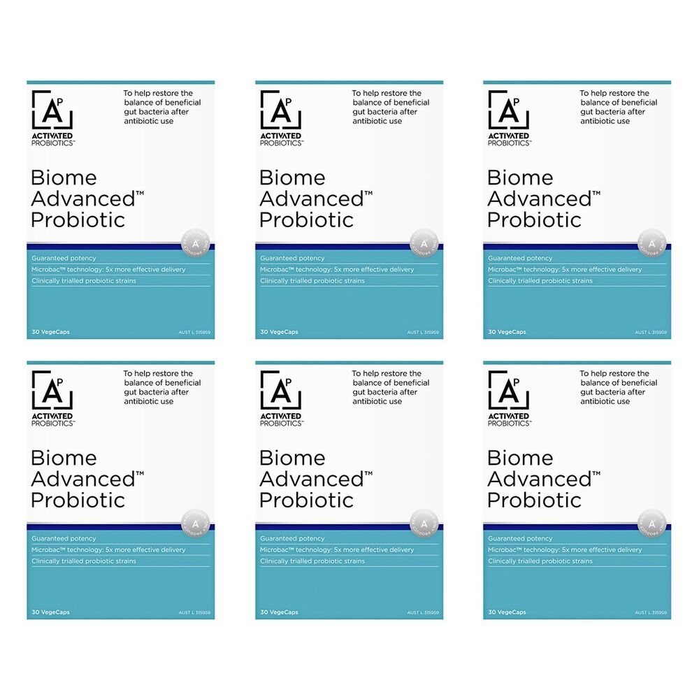 Activated Probiotics Biome Advanced Probiotic 30 Capsules Pack of 6