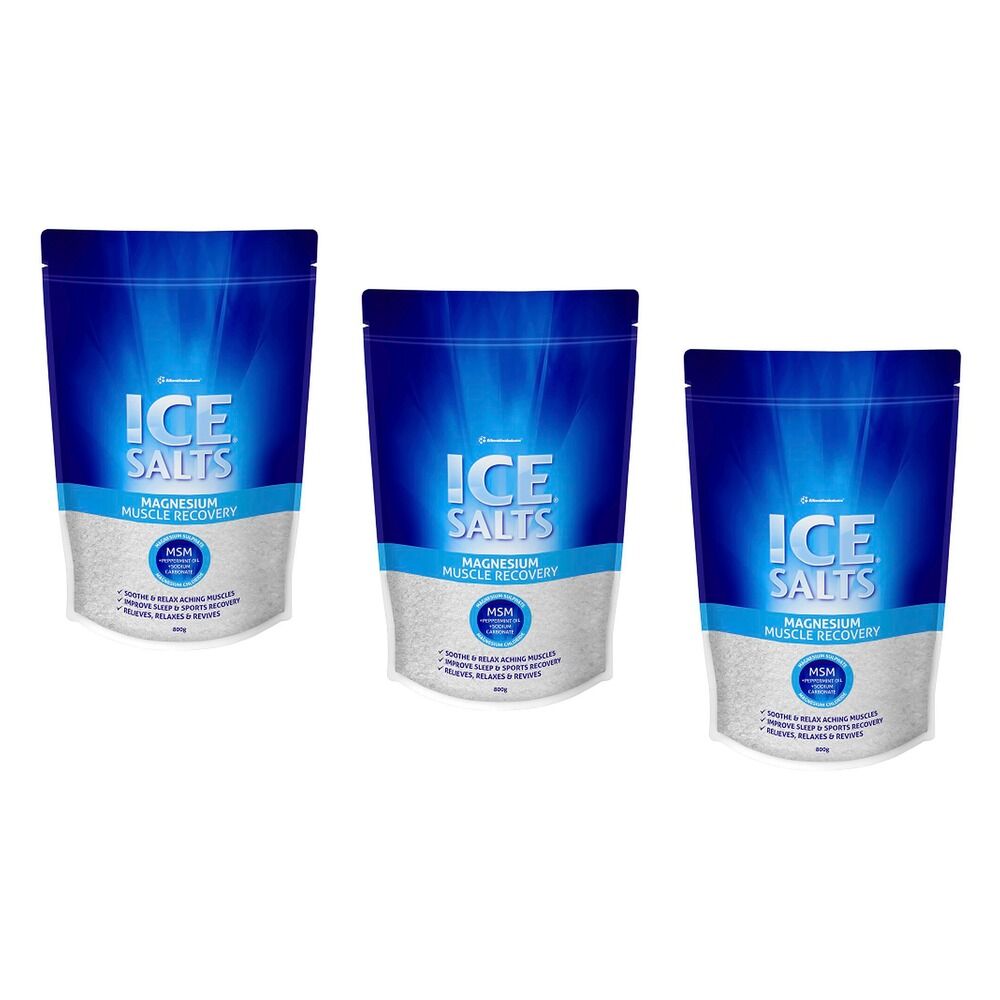 Ice Salts Magnesium Muscle Recovery 800g Pack of 3