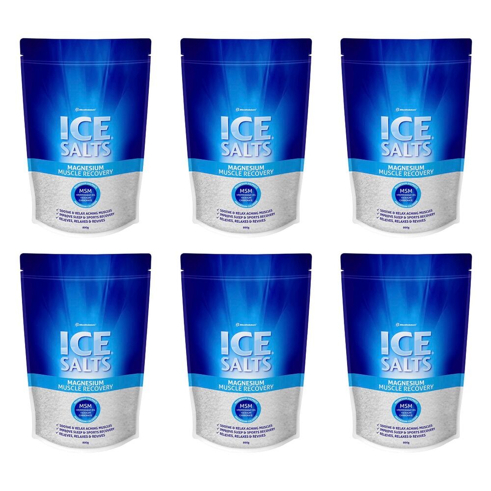 Ice Salts Magnesium Muscle Recovery 800g Pack of 6
