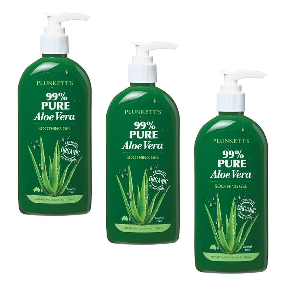 Plunketts 99% Pure Aloe Vera Soothing Gel 240mL Pack of 3