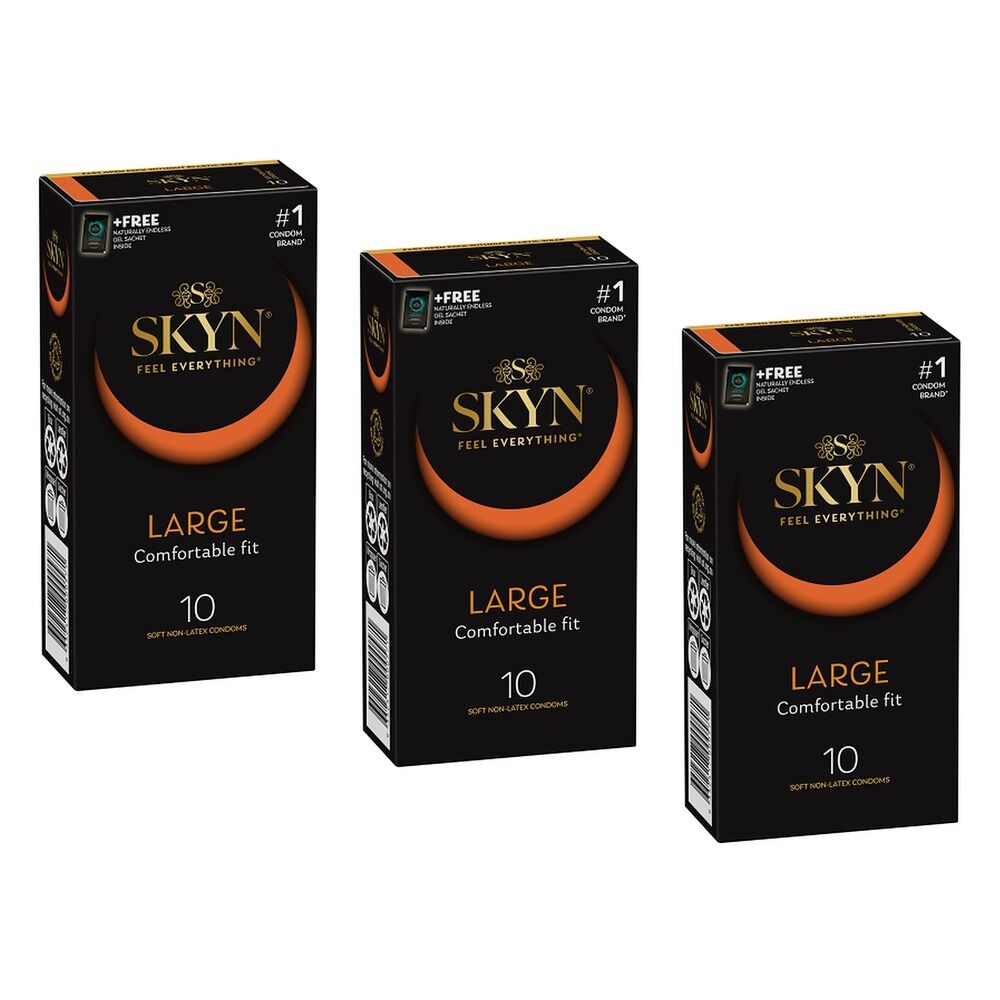Skyn Condoms Large 10 Pack Bundle of 3