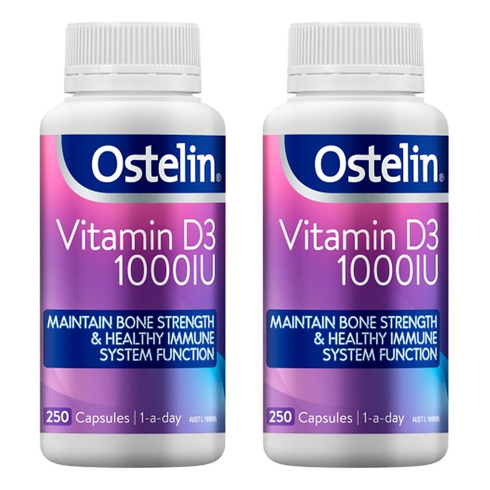 Ostelin Vitamin D3 1000IU 250 Capsules Pack of 2