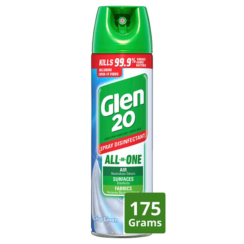 Glen 20 Disinfectant Crisp Linen Scent 175g x 12