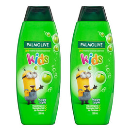 Palmolive Kids Happy Apple 3-in-1 Shampoo, Conditioner & Body Wash Pack of 2