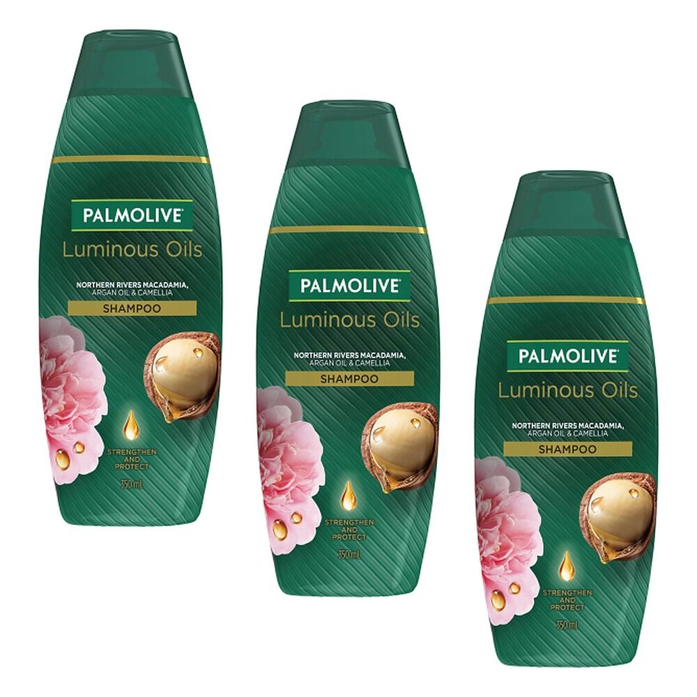 Palmolive Luminous Oils Moroccan Argan Oil & Camellia Shampoo 350mL Pack of 3