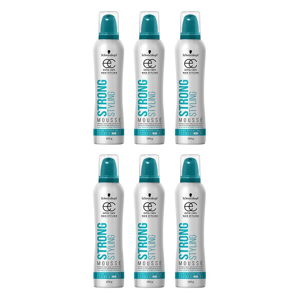 Schwarzkopf Extra Care Strong Styling Mousse Extra Strong Hold 150g Pack of 6