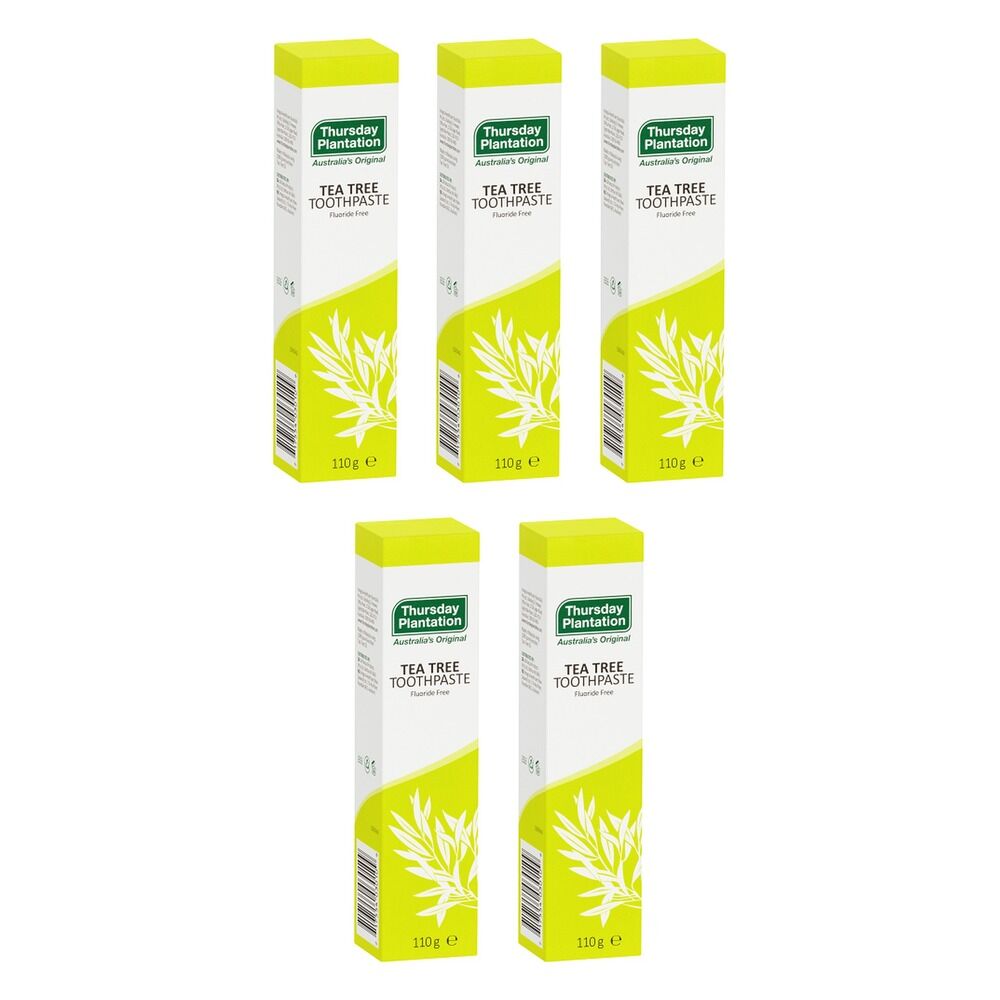 Thursday Plantation Fluoride Free Tea Tree Toothpaste 110g Pack of 5