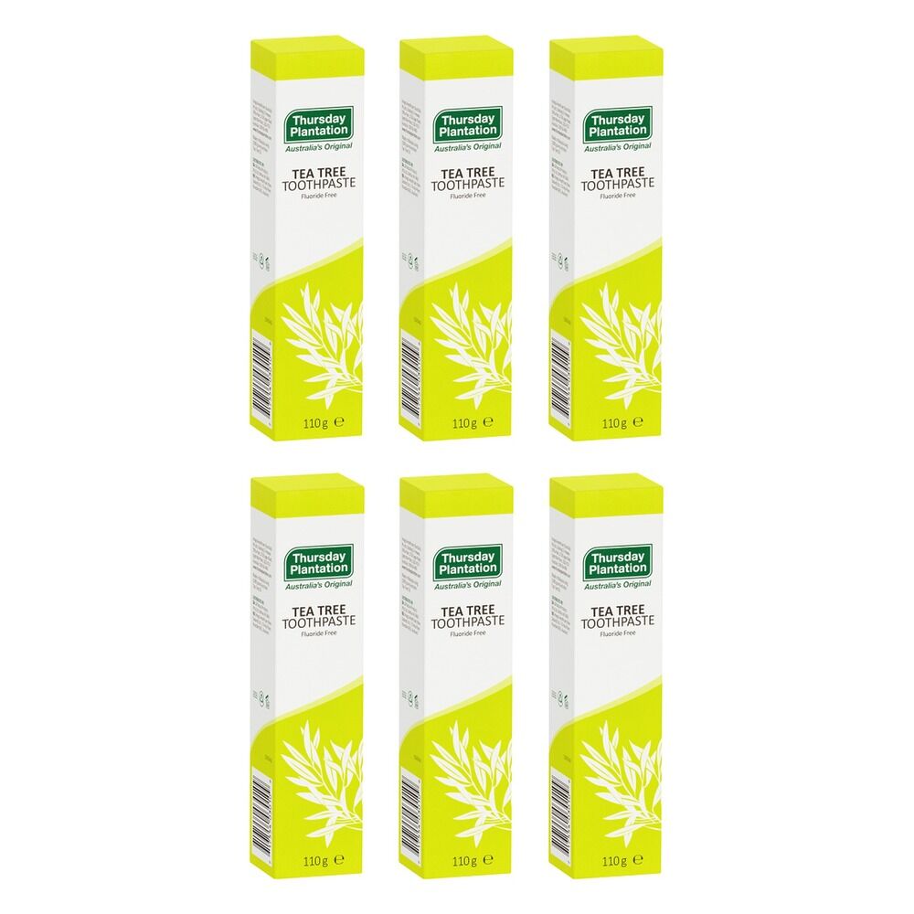 Thursday Plantation Fluoride Free Tea Tree Toothpaste 110g Pack of 6