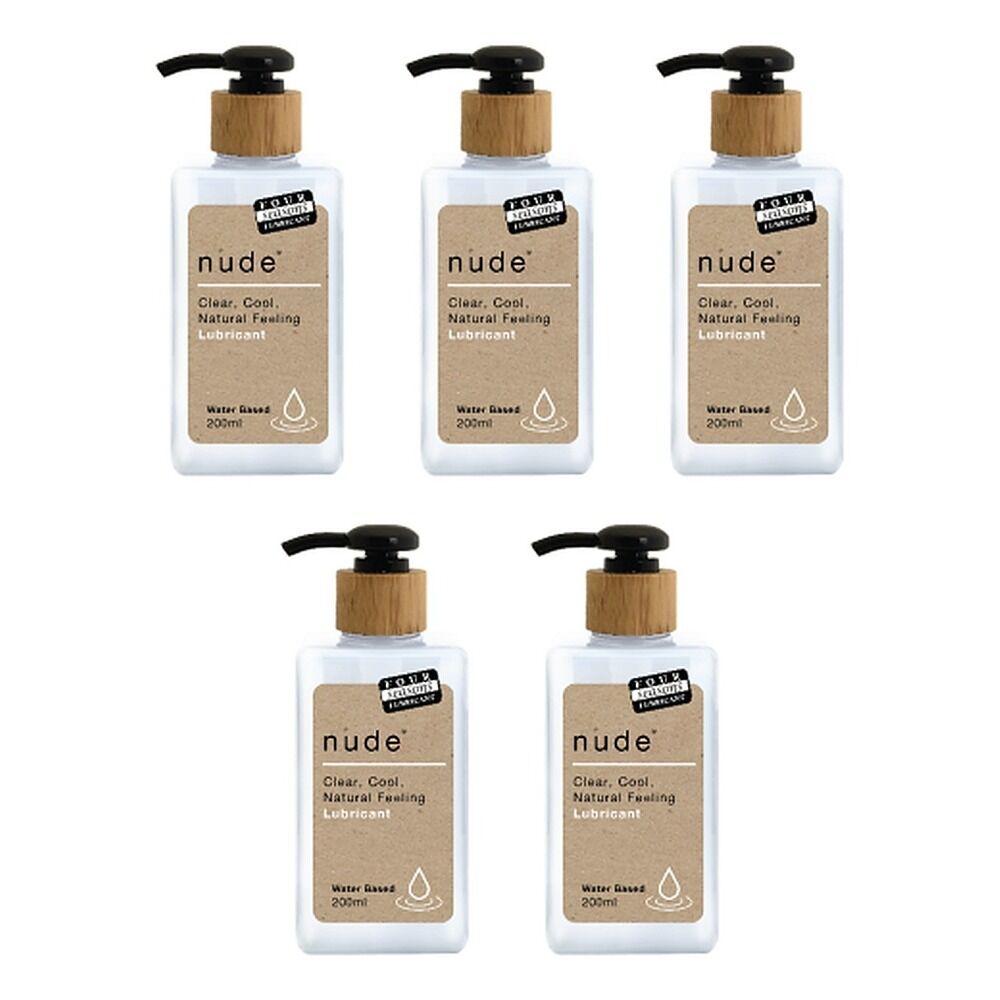 Four Seasons Nude Water Based Lubricant 200mL Pack of 5