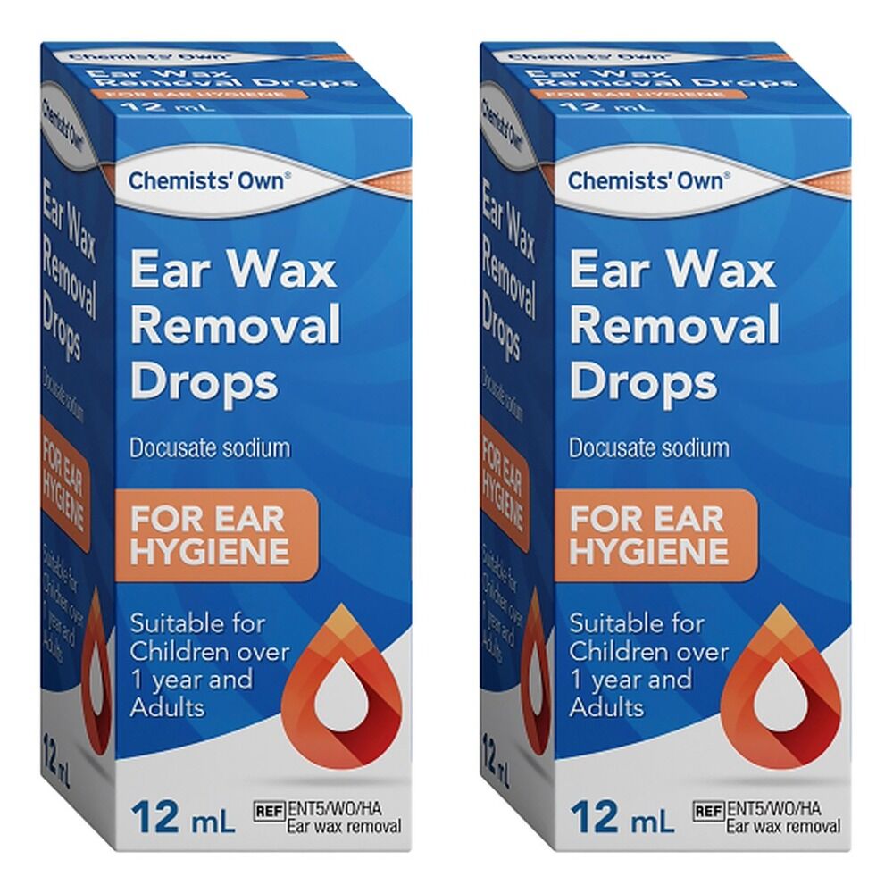 Chemists' Own Ear Wax Removal Drops 12mL Pack of 2