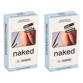 Four Seasons Naked Classic Condoms 12 Pack Bundle of 2