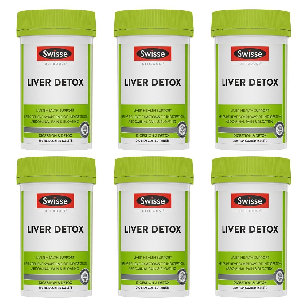 Swisse Ultiboost Liver Detox 200 Tablets Pack of 6