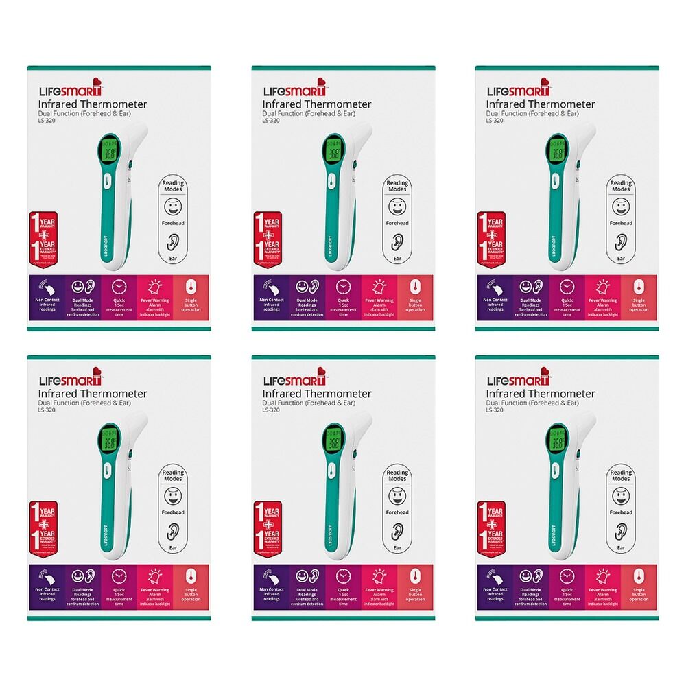 LifeSmart Infrared Thermometer Pack of 6