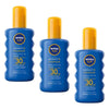 NIVEA Sun Protect & Moisture Caring Sunscreen Spray SPF30 200mL Pack of 3
