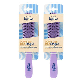 Lady Jayne Smooth and Knotless Detangling Brush Large x 3 Bundle of 2