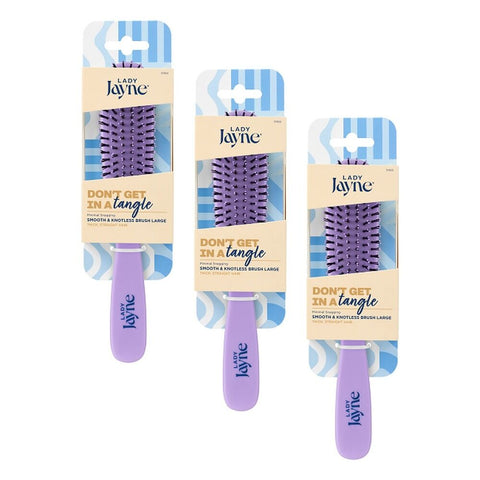 Lady Jayne Smooth and Knotless Detangling Brush Large x 3 Bundle of 3