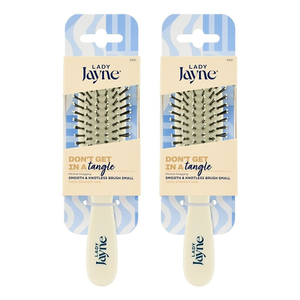 Lady Jayne Smooth and Knotless Detangling Brush Small Pack of 2