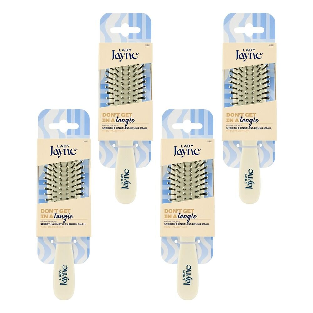 Lady Jayne Smooth and Knotless Detangling Brush Small Pack of 4