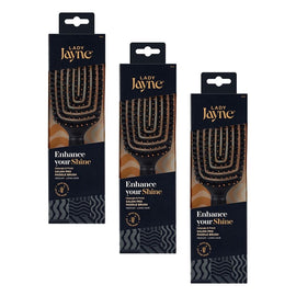 Lady Jayne Boar Bristle Detangling Paddle Brush x 3 Bundle of 3