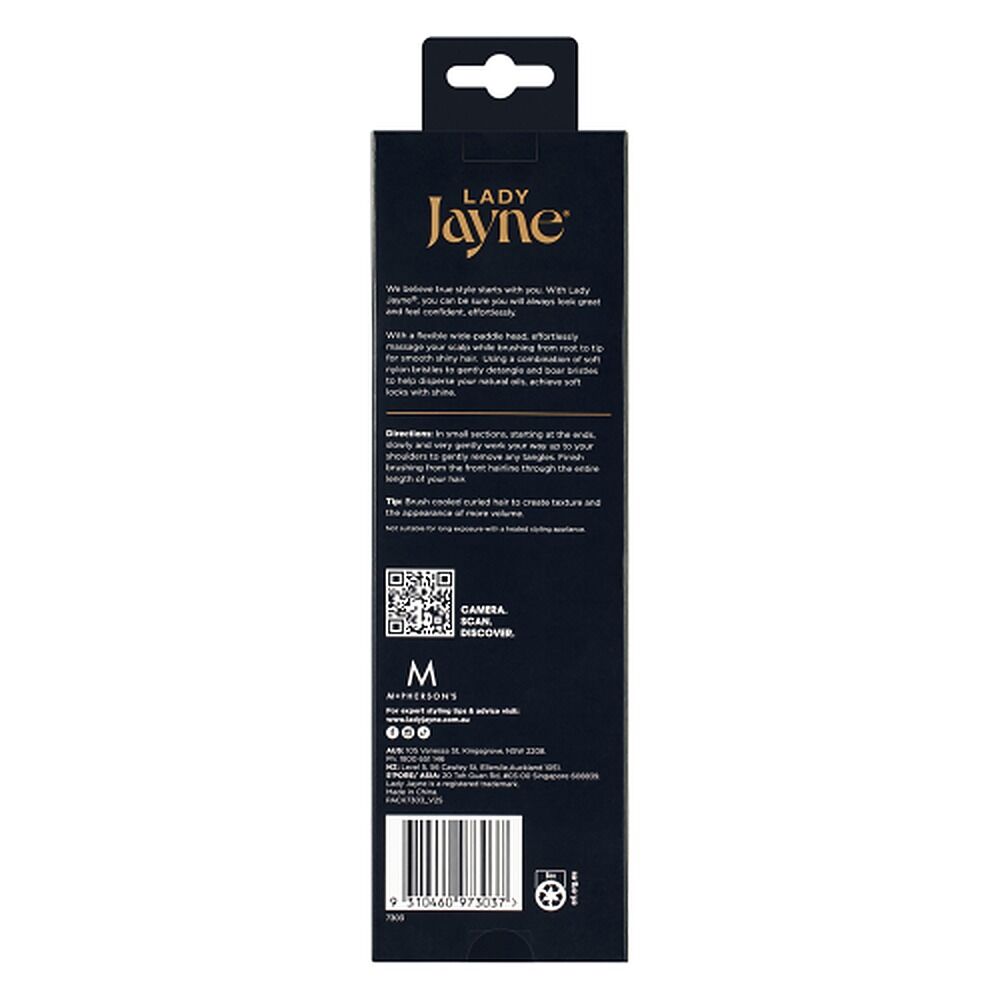 Lady Jayne Boar Bristle Detangling Paddle Brush x 3