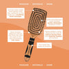 Lady Jayne Boar Bristle Detangling Paddle Brush x 3