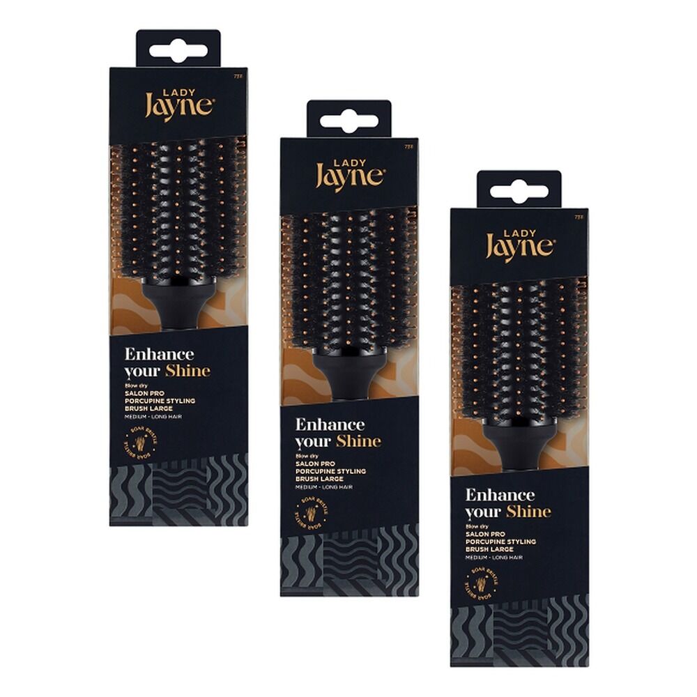 Lady Jayne Large Porcupine Radial Brush x 3 Bundle of 3