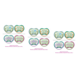 Philips Avent Ultra Air Soother Nighttime Glow 0-6 Months 2 Pack Bundle of 3