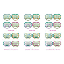 Philips Avent Ultra Air Soother Nighttime Glow 0-6 Months 2 Pack Bundle of 6