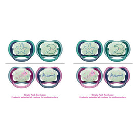 Philips Avent Ultra Air Soother Nighttime Glow 6-18 Months 2 Pack Bundle of 2