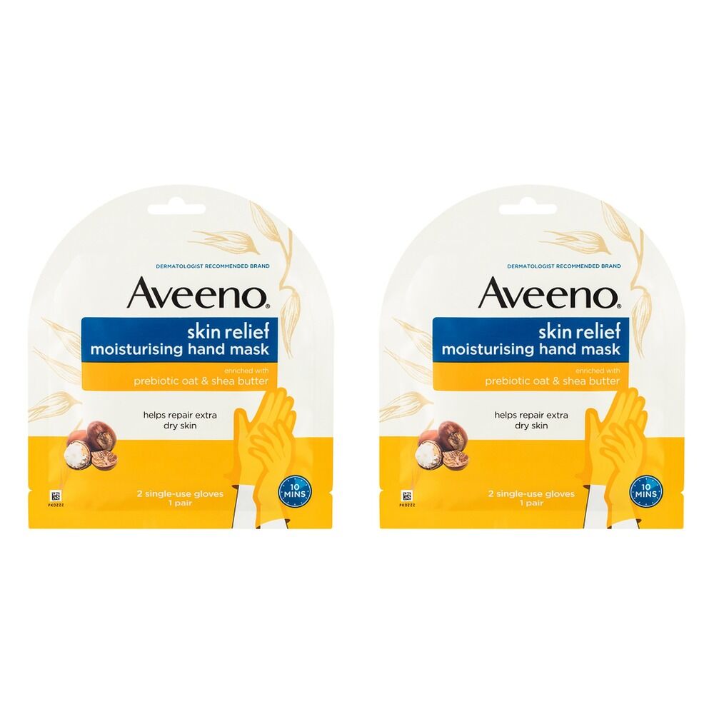 Aveeno Skin Relief Moisturising Hand Mask x 6 Bundle of 2