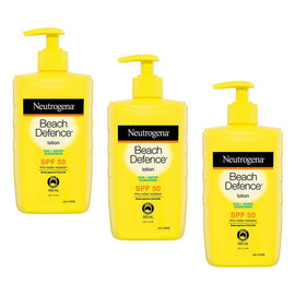 Neutrogena Beach Defence Sunscreen Lotion SPF50 400mL Pack of 3