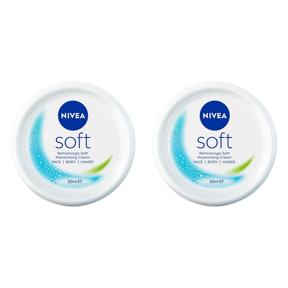 NIVEA Soft Moisturising Cream 50mL Pack of 2