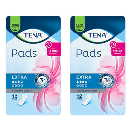 Tena Lady Pads Extra 12 Pack x 6 Bundle of 2