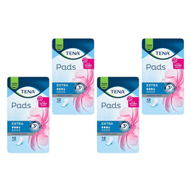 Tena Lady Pads Extra 12 Pack x 6 Bundle of 4