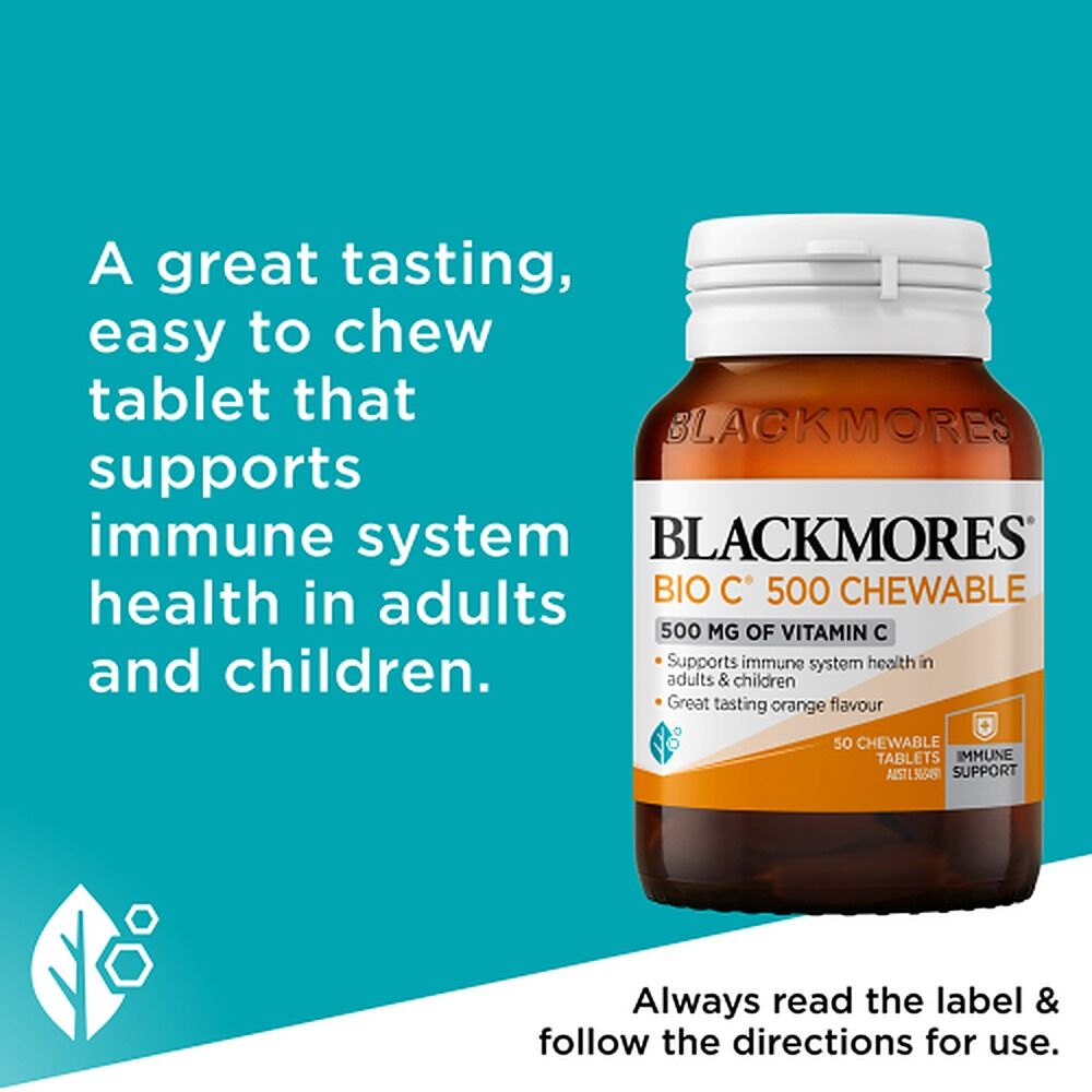 Blackmores Bio C 500 Chewable 50 Tablets