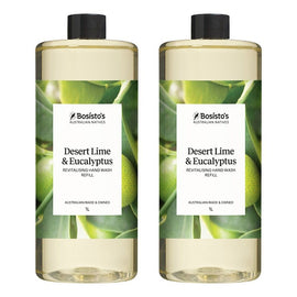 Bosisto's Desert Lime & Eucalyptus Hand Wash Refill 1L x 3 Bundle of 2