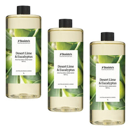 Bosisto's Desert Lime & Eucalyptus Hand Wash Refill 1L x 3 Bundle of 3
